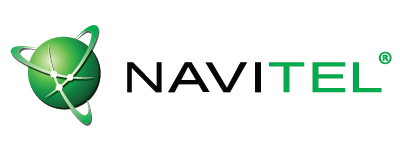Логотип компании Navitel - ведущего поставщика навигационных сервисов и цифровой картографии на рынке автомобильной навигации
