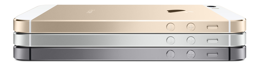 iPhone 5S в золотом, серебристом и цвета серый космос корпусах