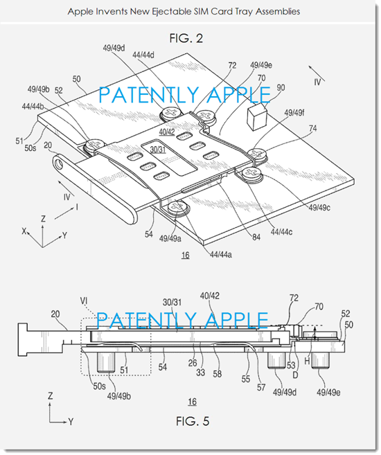 Новый патент Apple: сверхтонкие слоты для SIM-карт