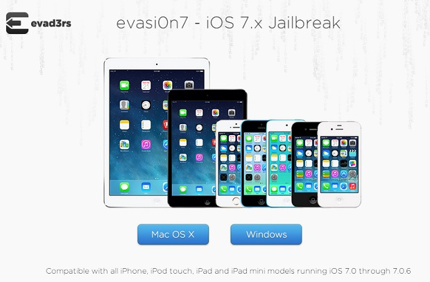 Вышла Evasi0n7 1.0.6 для джейлбрейка iOS 7.0.6