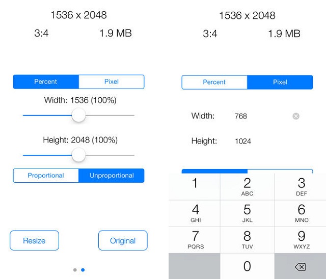 Как изменять размер изображений на iPhone и iPad?