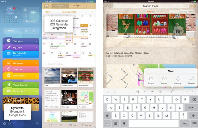 Приложение Awesome Note для iPad обновилось похорошевшим фоновым экраном