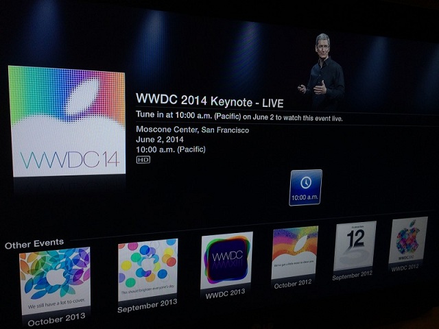 WWDC 2014 будет транслироваться на новом канале в Apple TV