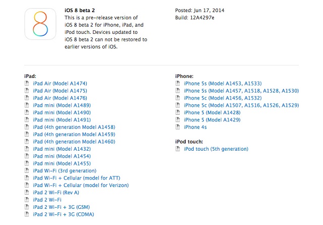Apple выпустила iOS 8 beta 2 для iPhone, iPad и iPod Touch