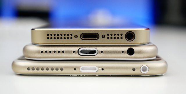 5,5-дюймовый iPhone 6 в сравнении с iPhone 5s и Android-фаблетами