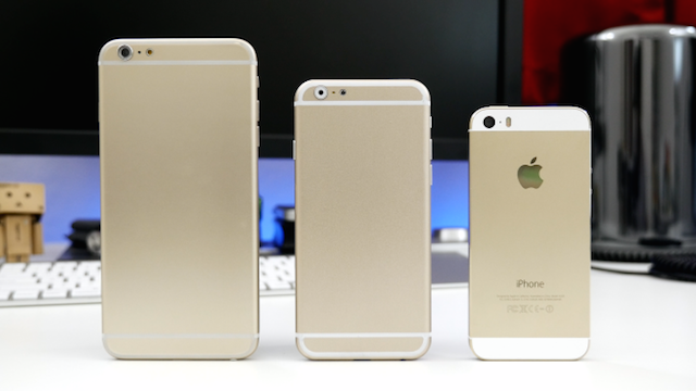 5,5-дюймовый iPhone 6 в сравнении с iPhone 5s и Android-фаблетами