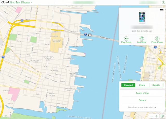 Онлайн-версия Find My iPhone перешла на Apple Maps