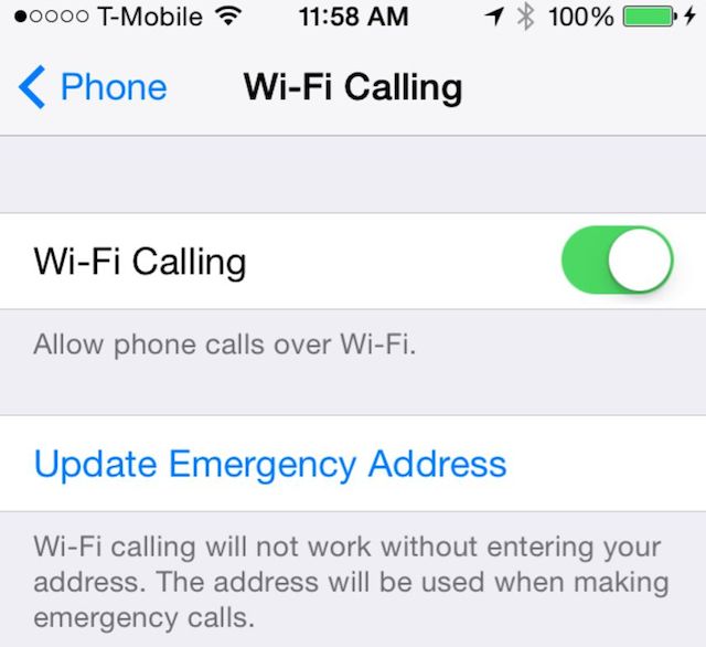 Новая функция iOS 8: Wi-Fi Calling