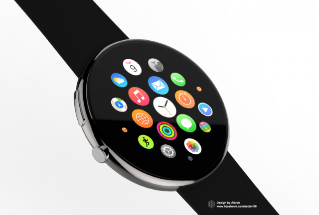 Корейский дизайнер Alcion-uxui представил концепт круглых Apple Watch