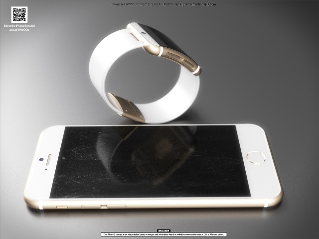 Финальный концепт iPhone 6 и iWatch перед презентацией Apple от Мартина Хайека