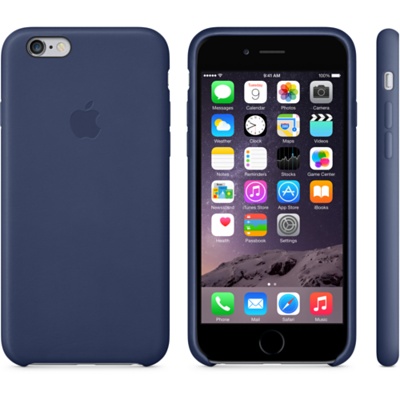 Темно-синий кожаный чехол для iPhone 6 и iPhone 6 Plus