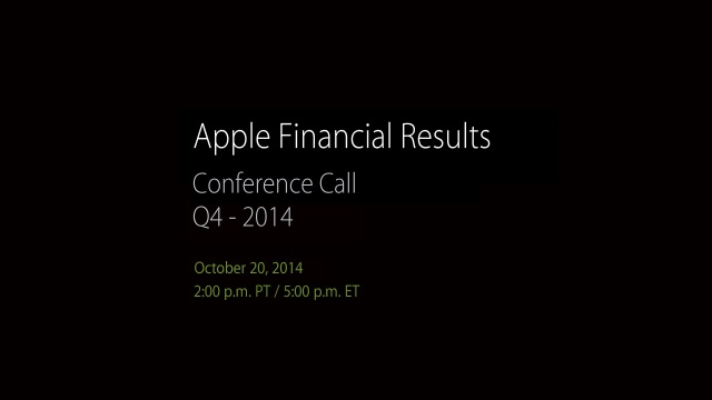 Результаты заключительного финансового квартала Apple объявит 20 октября
