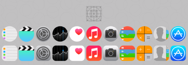 Концепт домашнего экрана iOS в стиле Apple Watch