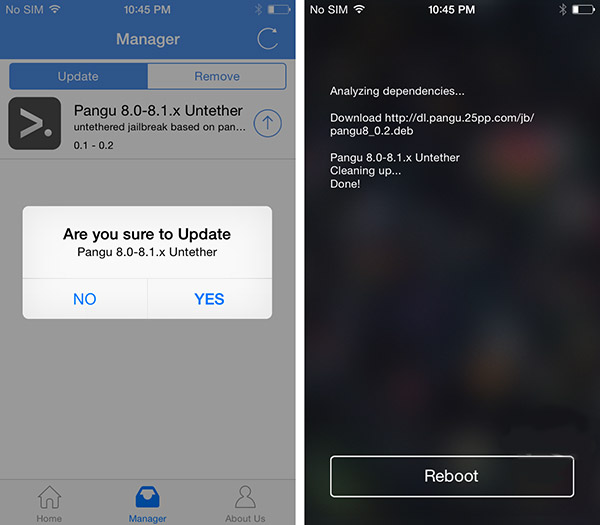 Утилита для джейлбрейка iOS 8 и iOS 8.1 обновилась накопительным обновлением
