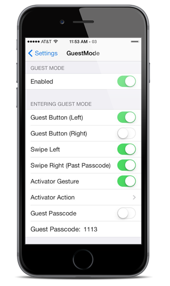 Джейлбрейк-твик GuestMode включит гостевой режим на вашем iPhone и iPad