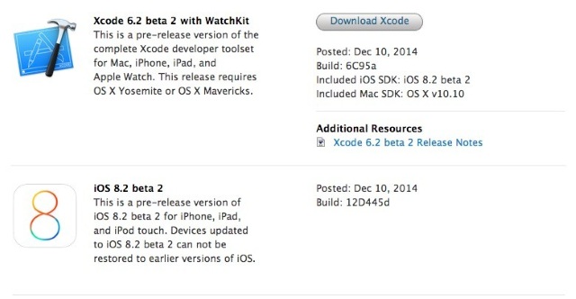 Вышла iOS 8.2 beta 2 для iPhone, iPad и iPod Touch
