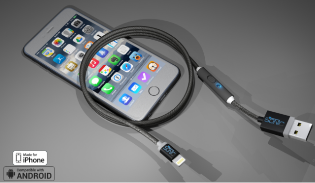 Кабель Lightning от SONICable позволяет заряжать iPhone в два раза быстрее