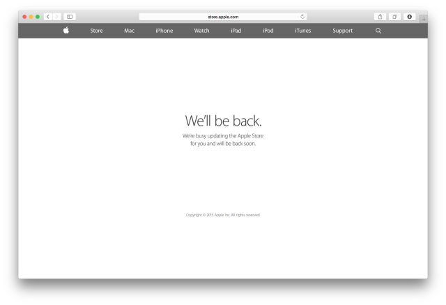 Apple Online Store закрылся перед презентацией Apple Watch и новых MacBook Air