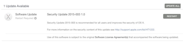 Вышло свежее обновление безопасности для OS X Yosemite 10.10.2