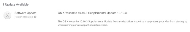 Apple выпустила патч для OS X Yosemite 10.10.3