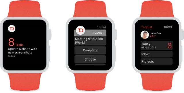 Популярный менеджер задач Todoist обновился поддержкой Apple Watch