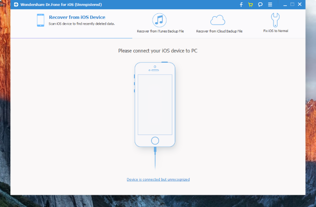 Wondershare Dr.Fone for iOS — самое простое средство для восстановления удаленной информации с iOS-устройства