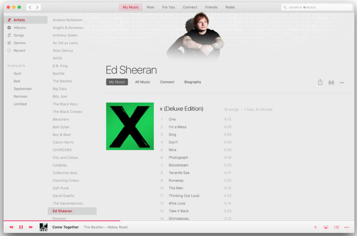 Концепт автономного приложения Apple Music для Mac