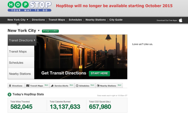 Геолокационный сервис HopStop перестанет работать после выхода iOS 9
