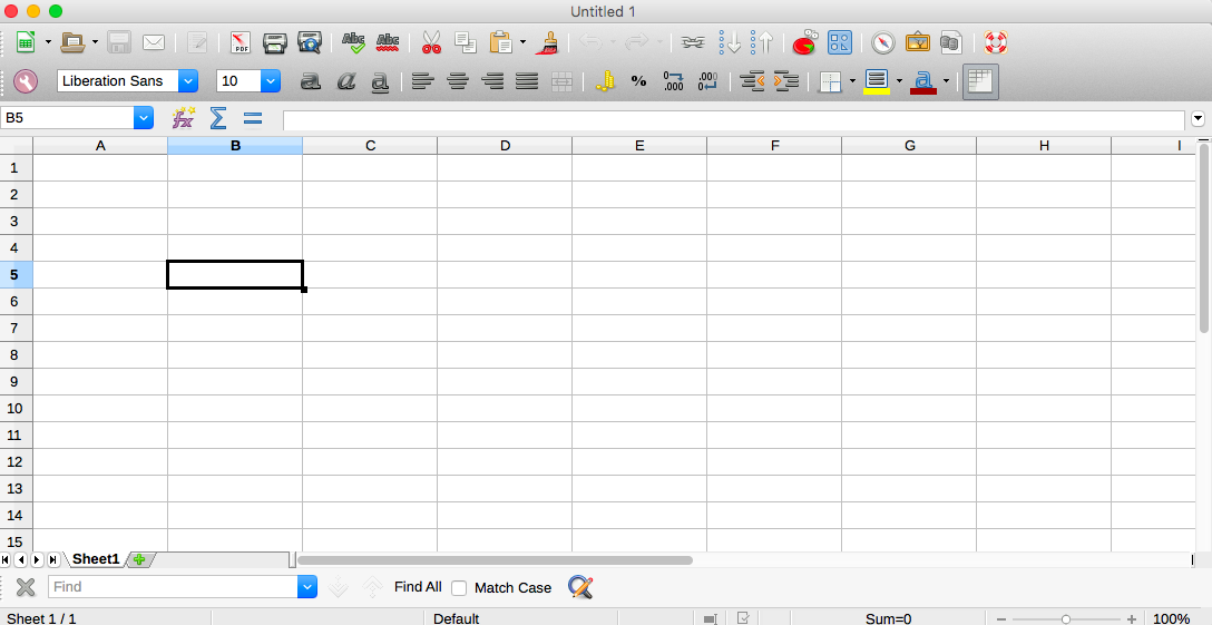 Документ LibreOffice Calc