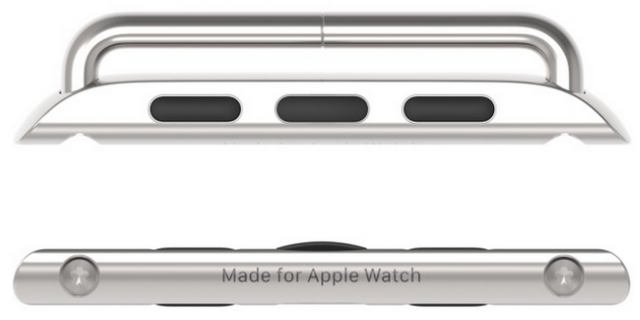 Специальное крепление от Apple позволяет использовать Apple Watch с любыми ремешками