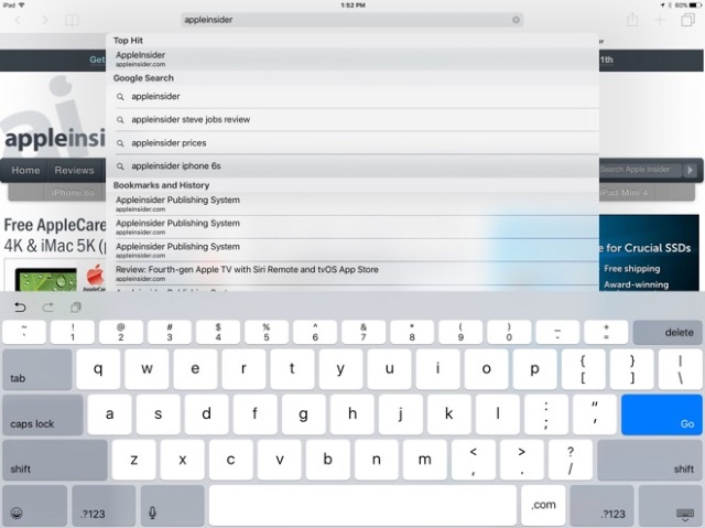 Как выглядит экранная клавиатура на 12,9-дюймовом iPad Pro?