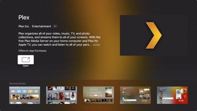 Официальный клиент Plex появился в tvOS App Store
