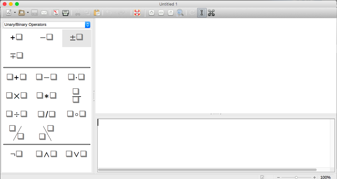 Стартовый экран LibreOffice Formula