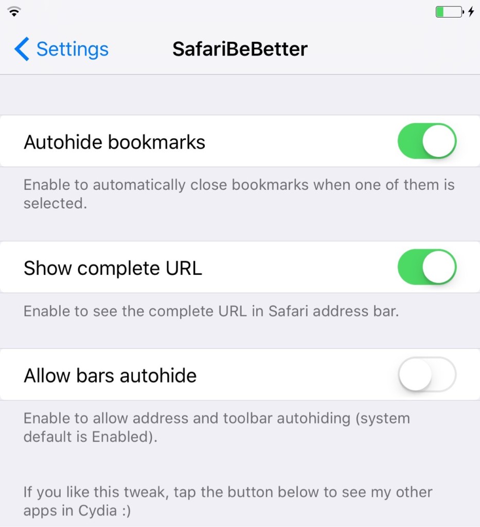 Джейлбрейк-твик SafariBeBetter делает браузер Safari лучше