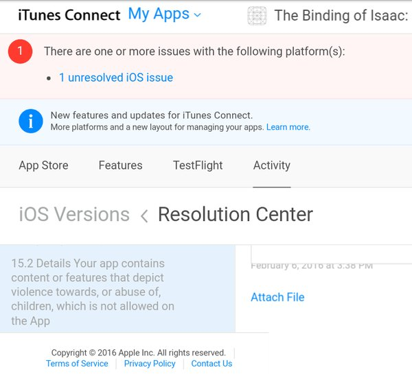 Apple не пустила The Binding of Isaac: Rebirth в App Store