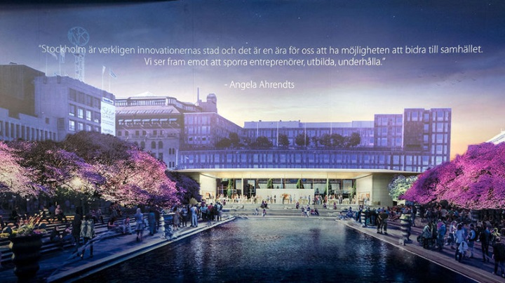 Apple продемонстрировала макет своего нового фирменного магазина в Стокгольме