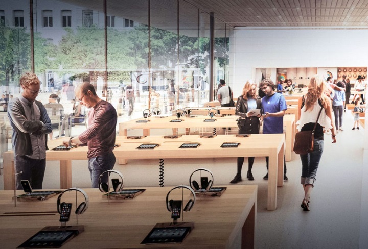 Apple продемонстрировала макет своего нового фирменного магазина в Стокгольме