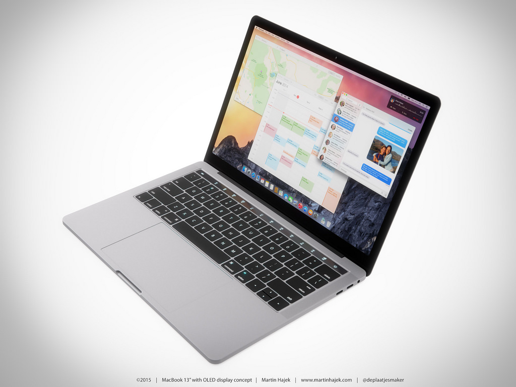 Концепт MacBook Pro с сенсорной OLED-панелью
