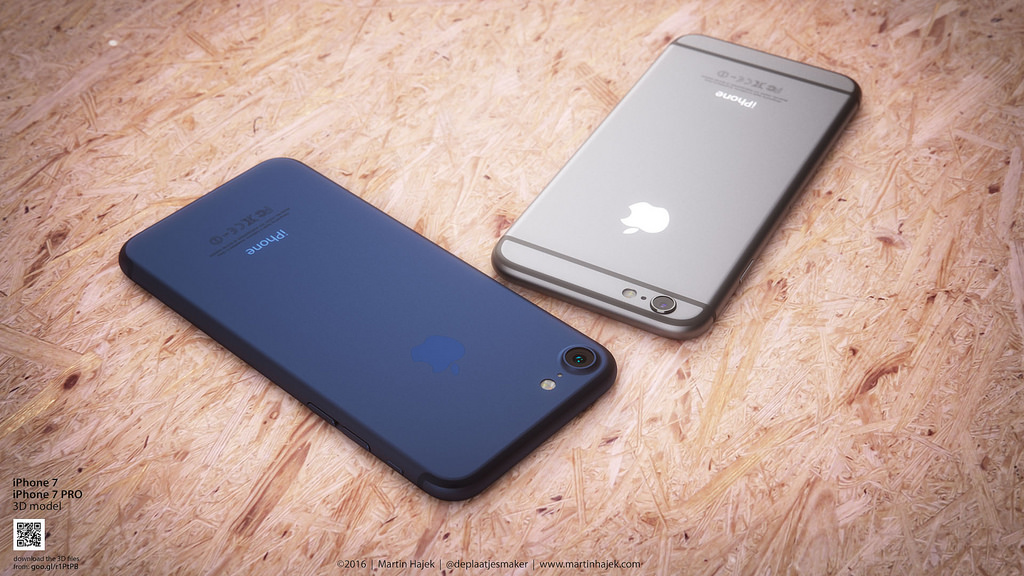 Вот как может выглядеть темно-синий iPhone 7