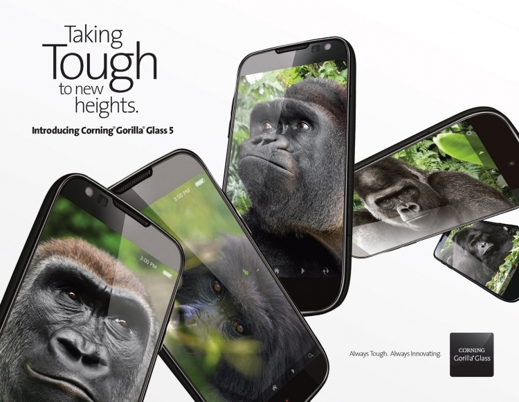 Представлено новое защитное стекло Corning Gorilla Glass 5