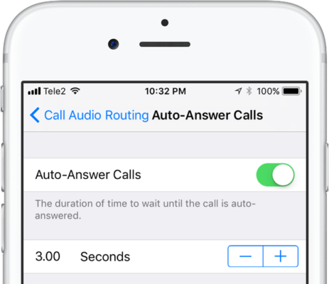 В iOS 11 появилась функция автоматического ответа на звонки