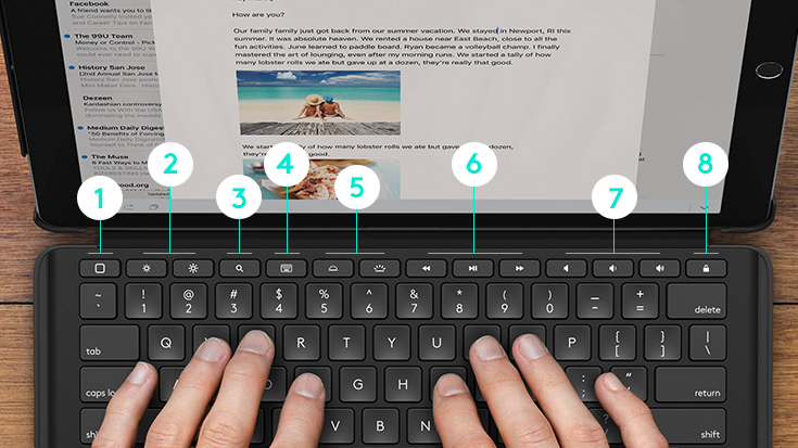 Logitech Slim Combo. Чехол с клавиатурой и поддержкой Smart Connector для новых iPad Pro