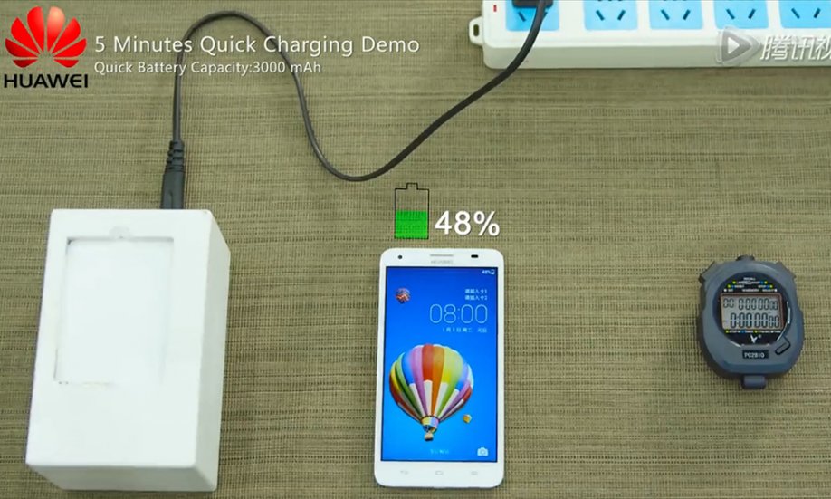 Huawei показала сверхбыструю зарядку для смартфонов — 48% за 5 минут