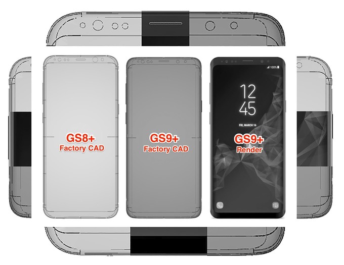 Новые схематические изображения окончательно раскрыли дизайн Galaxy S9