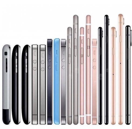 Все модели iPhone показаны на одном фото. Назван самый красивый