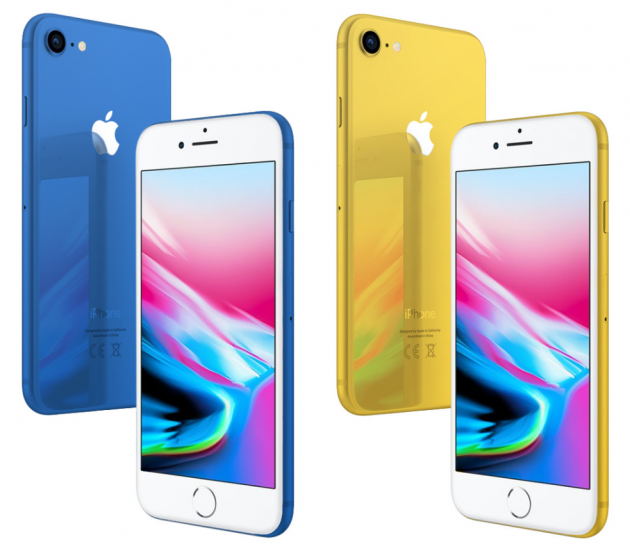 Бюджетный iPhone 9 будет выпущен в трех ярких цветах (фото)