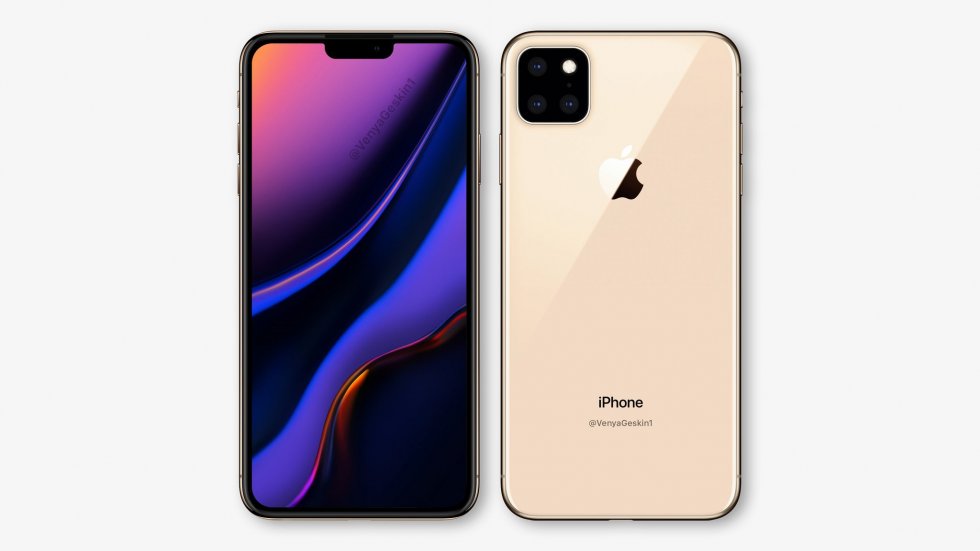 Опубликованы качественные рендеры iPhone XI (2019) с тройной камерой
