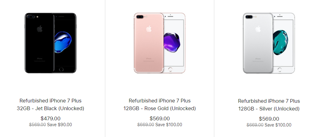 Apple опустила цены на восстановленный iPhone 7