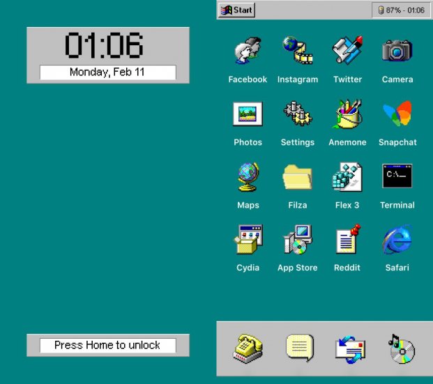 iOS «превратили» в Windows 95