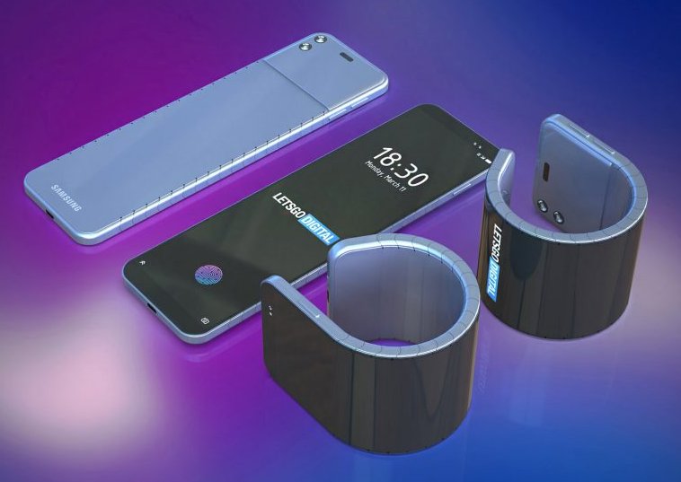 Samsung создает гибкий смартфон-браслет